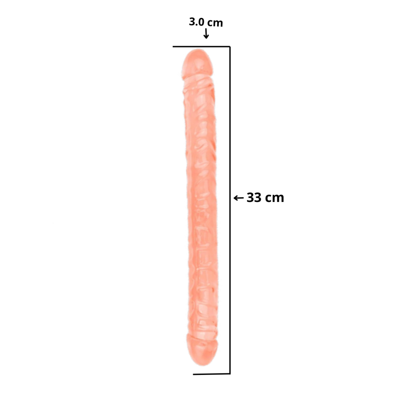 Dildo Doble Penetración Delgado 33cm