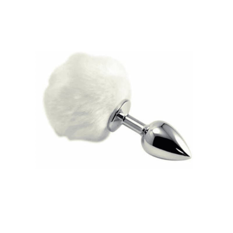 Plug Anal Cola de Conejo Blanca