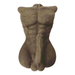 Torso Silicona Masculino Chocolate