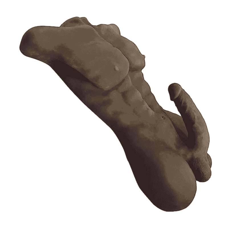 Torso Silicona Masculino Chocolate
