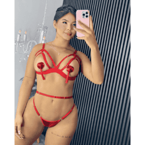 Conjunto Rojo Sexy Pezoneras TP137