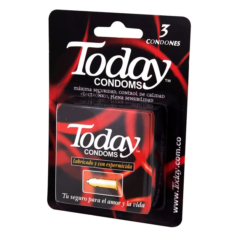 Preservativo Today Lubricado y con Espermicida X3