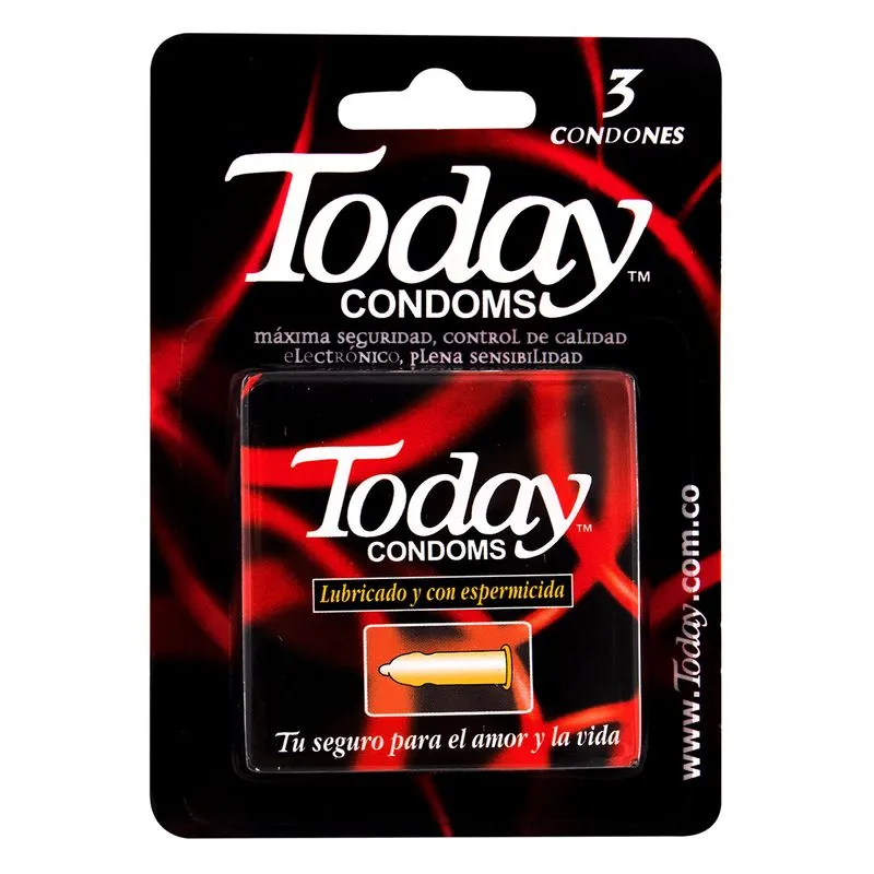 Preservativo Today Lubricado y con Espermicida X3