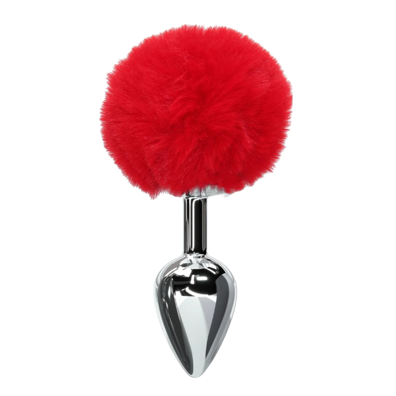 Plug Anal Cola de Conejo Rojo