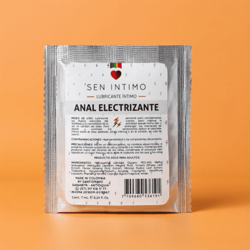 Lubricante Sachet Anal Electrizante 7ml