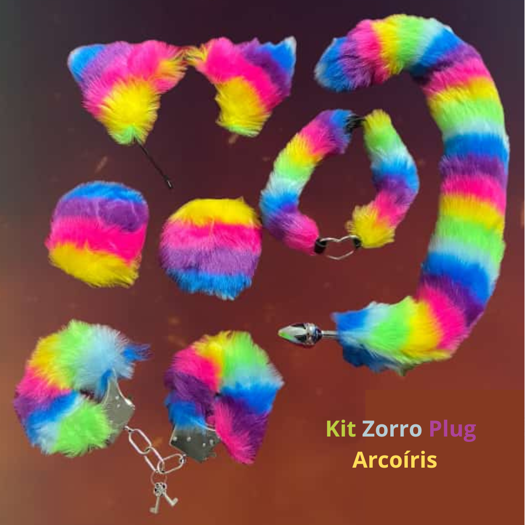 Kit Zorro Plug Arcoíris