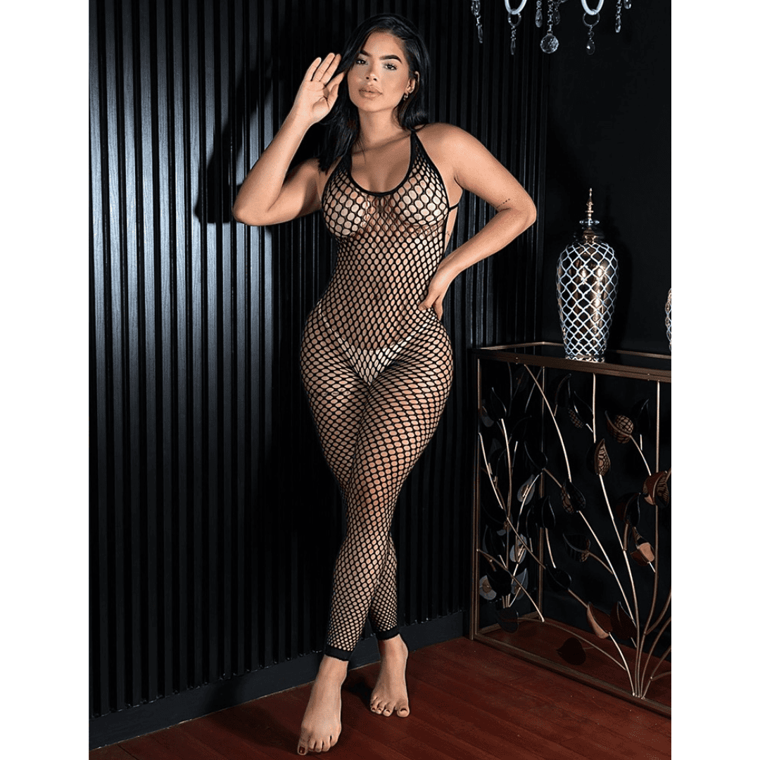 Enterizo En Malla negro DU-700