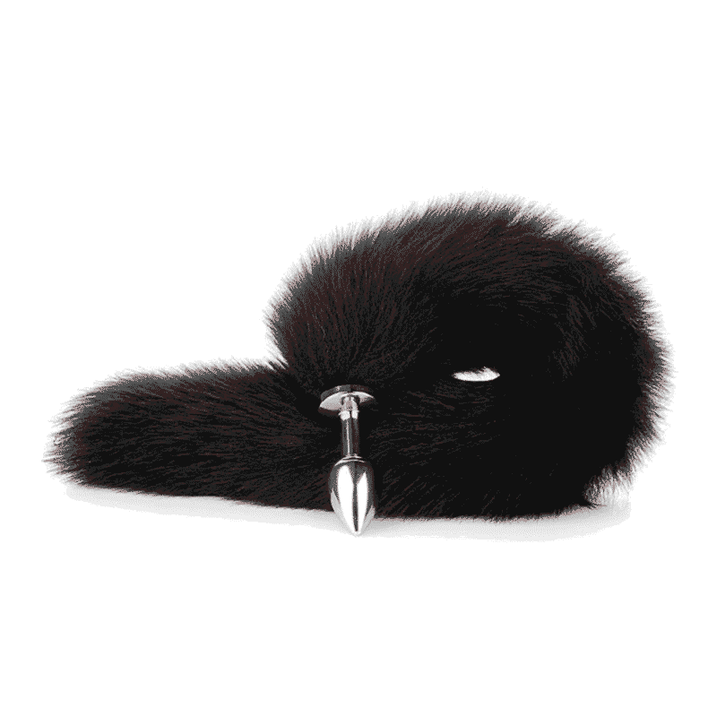 Plug Anal Cola Zorro Negra