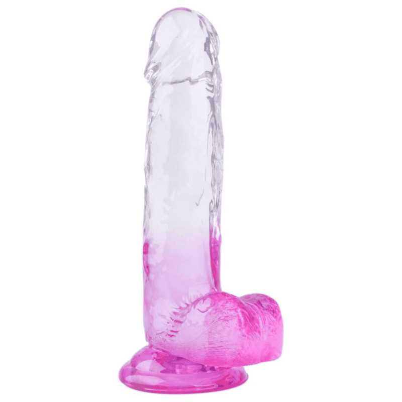 Dildo Transparente Morado 20.5cm