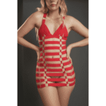 Vestido Tiras Perla Rojo