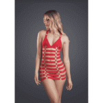 Vestido Tiras Perla Rojo