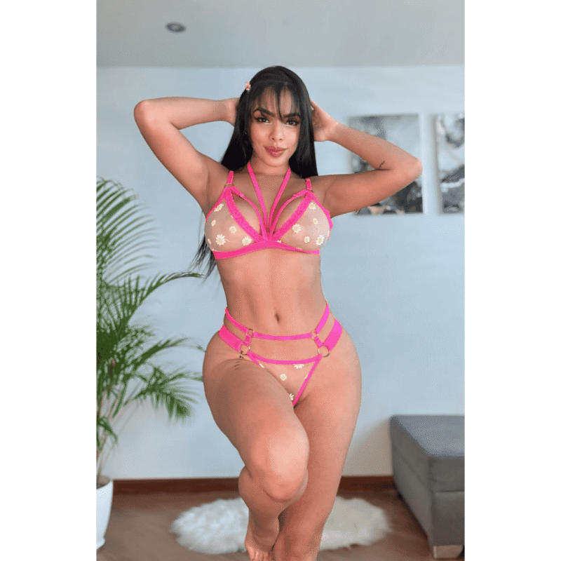 Conjunto Sexy Fucsia Neón RefFE107