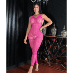 Enterizo En Malla Fucsia DU-700