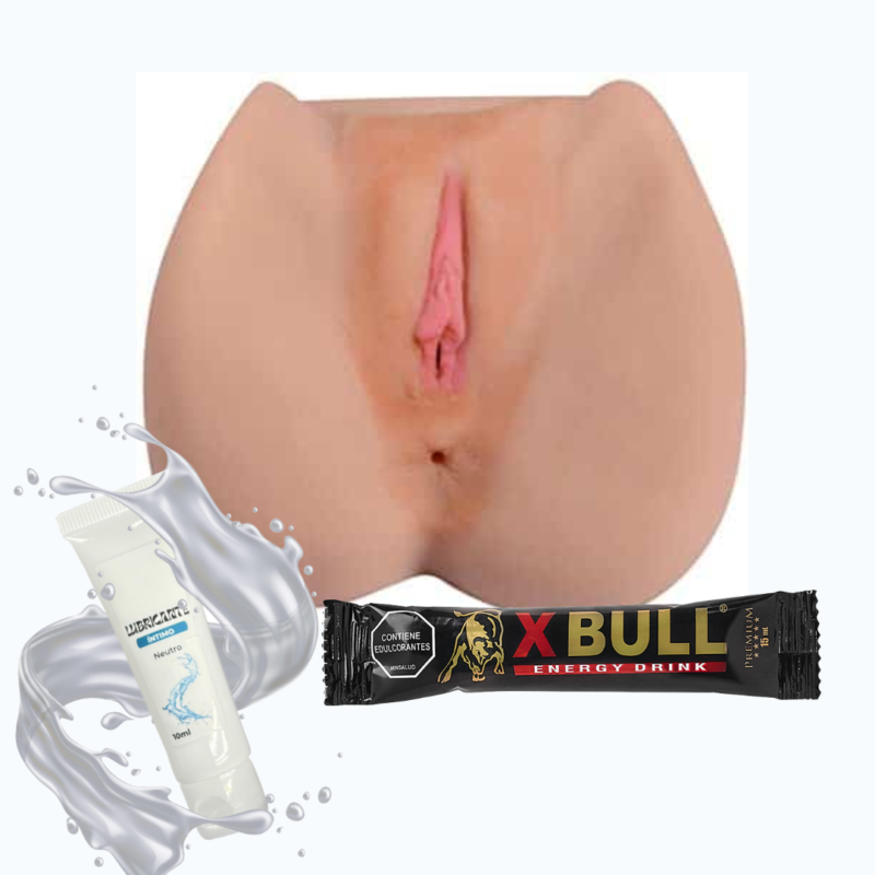 Kit Masturbador Vagina Ano en silicona