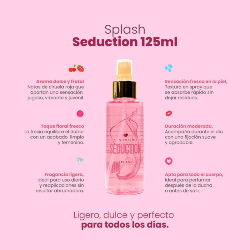 Splash Con Pheromonas Seduction x125 ml