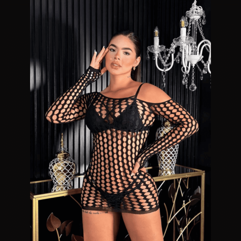 Malla vestido Negro DU-653