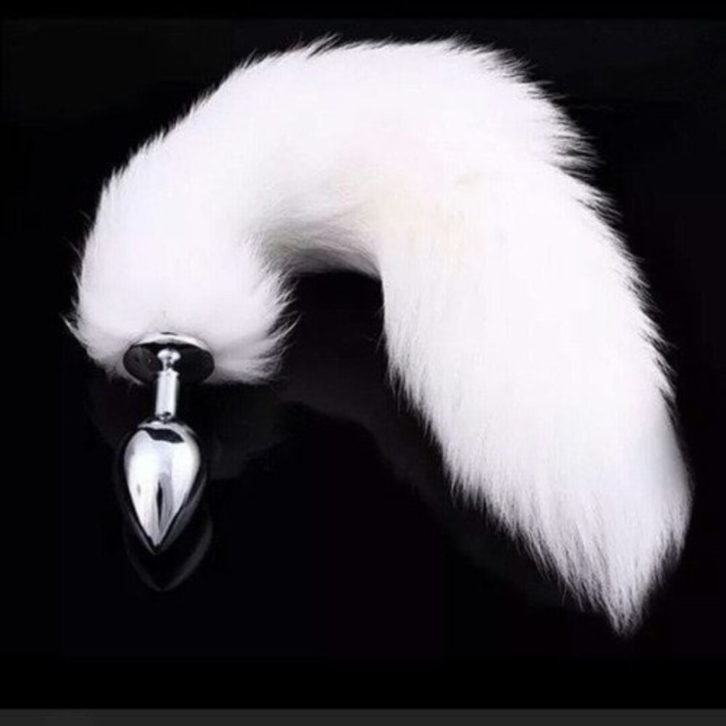Plug Anal Colita Blanca Talla S