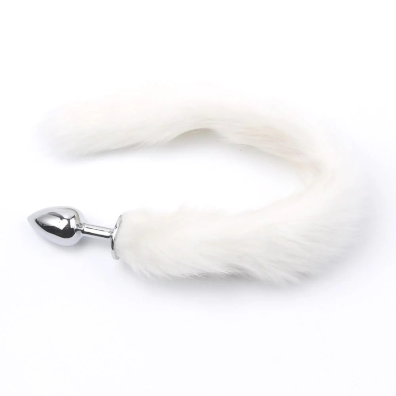 Plug Anal Colita Blanca Talla S
