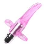 Vibrador Lengua Con Anillos Dedos