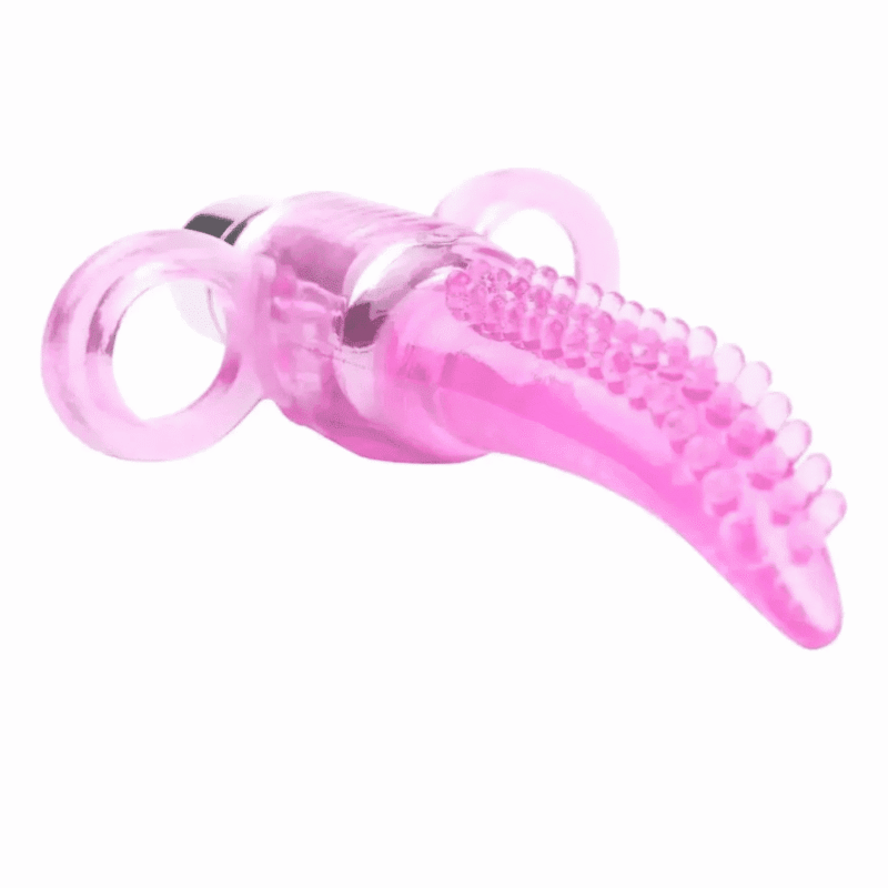 Vibrador Lengua Con Anillos Dedos