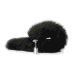 Plug Anal Cola Zorro Negra Talla S
